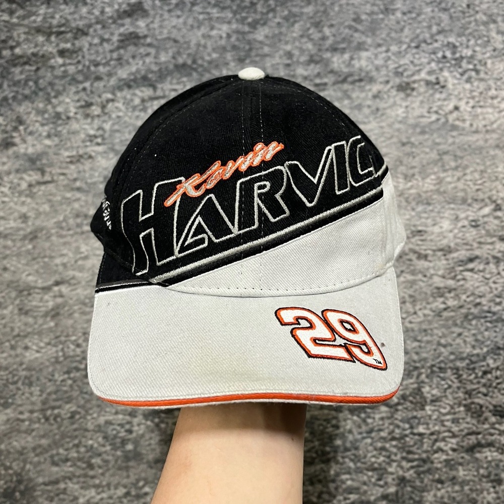 Kevin Harvick Hat Snap Back Chase Authentics NASCAR Black Gray Vintage‎